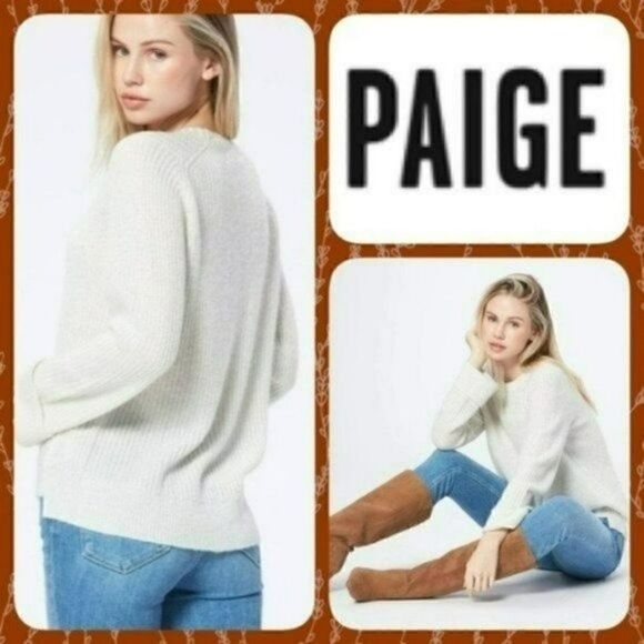 NWT MSRP $269 PAIGE 42% Wool Baskin Sweater Women's Size Large - Picture 1 of 10